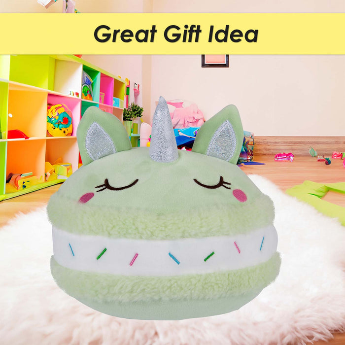 Macaroon Unicorn Soft Toy Cute Plushie Huggable Cuddly Stuffed Toy 23cm Green