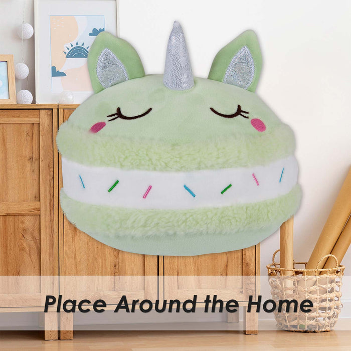 Macaroon Unicorn Soft Toy Cute Plushie Huggable Cuddly Stuffed Toy 23cm Green