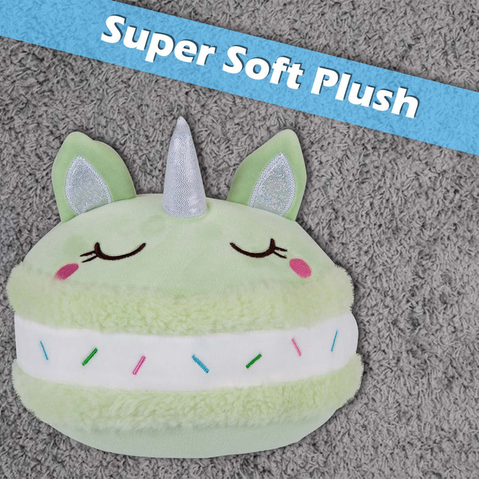 Macaroon Unicorn Soft Toy Cute Plushie Huggable Cuddly Stuffed Toy 23cm Green