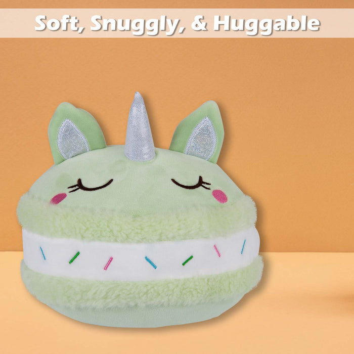 Macaroon Unicorn Soft Toy Cute Plushie Huggable Cuddly Stuffed Toy 23cm Green