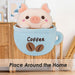Pig Coffee Cup Soft Toy Plush Stuffed Blue