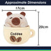 Capybara Coffee Cup Soft Toy Cute Plush Stuffed Yellow
