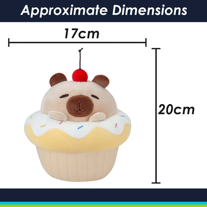 Capybara Cup Cake Soft Toy Cute Plushie Huggable Cuddly Stuffed Toy 20cm Yellow