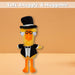 Tux Goose Goose Duck Soft Toy Cute Plushie Huggable Cuddly 23cm Grey