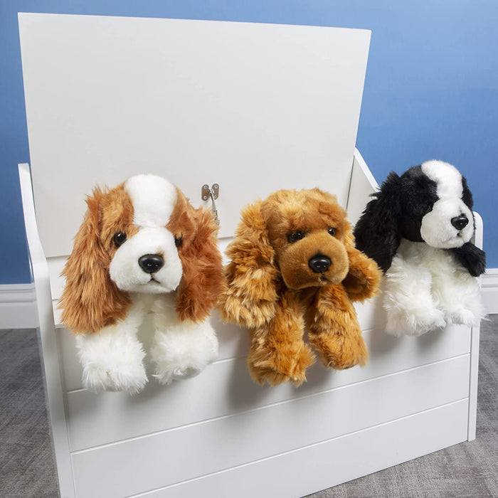 Cocker Spaniel Dog Plush Toy (White and Brown)