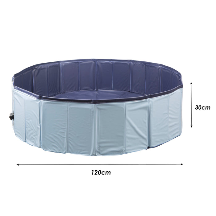 Crufts - Foldable Pet Bath Tub, Paddling Pool for Dogs (120cm x 30cm)