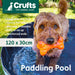 Crufts - Foldable Pet Bath Tub, Paddling Pool for Dogs (120cm x 30cm)