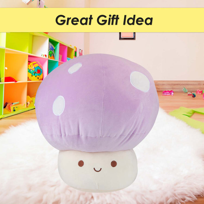 Lilac Mushroom Mochi Soft Toy Cute Plushie Huggable Cuddly Plush 45cm Lilac