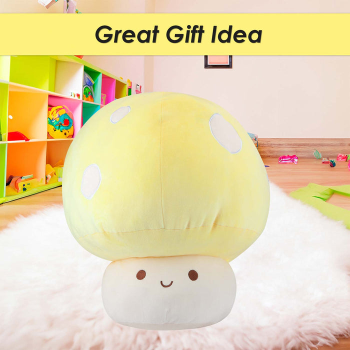Yellow Mushroom Mochi Soft Toy Cute Plushie Huggable Cuddly Plush 45cm Yellow