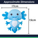 Axolotl Soft Toy Cute Plushie Huggable Cuddly Stuffed Toy 15cm Blue