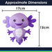 Axolotl Soft Toy Cute Plushie Huggable Cuddly Stuffed Toy 15cm Purple