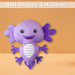 Axolotl Soft Toy Cute Plushie Huggable Cuddly Stuffed Toy 15cm Purple
