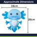 Axolotl Soft Toy Cute Plushie Huggable Cuddly Stuffed Toy 20cm Blue