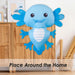 Axolotl Soft Toy Cute Plushie Huggable Cuddly Stuffed Toy 20cm Blue