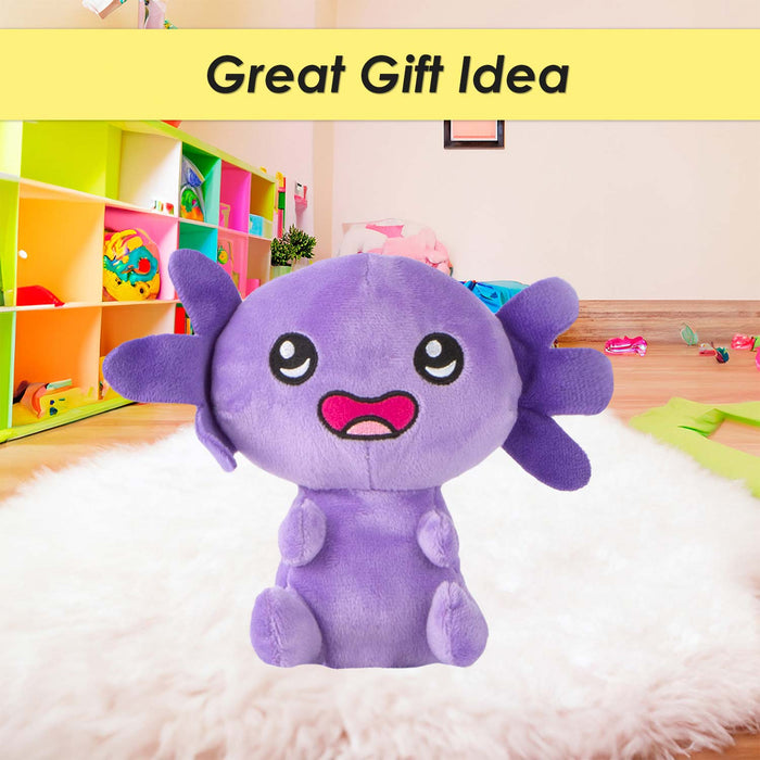 Axolotl Soft Toy Cute Plushie Huggable Cuddly Stuffed Toy 18cm Purple