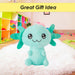 Axolotl Soft Toy Cute Plushie Huggable Cuddly Stuffed Toy 18cm Turquoise