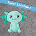 Axolotl Soft Toy Cute Plushie Huggable Cuddly Stuffed Toy 18cm Turquoise