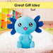 Axolotl Soft Toy Cute Plushie Huggable Cuddly Stuffed Toy 50cm Blue