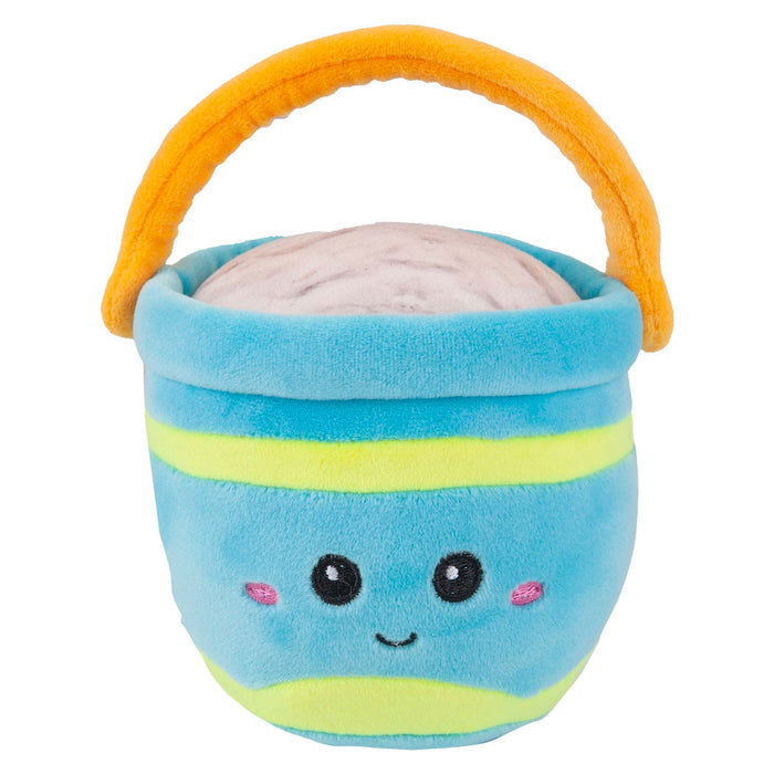 Bucket Soft Toy Cute Plushie Huggable Cuddly Stuffed Toy 16cm Blue