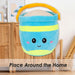Bucket Soft Toy Cute Plushie Huggable Cuddly Stuffed Toy 27cm Blue