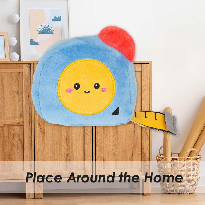 Tape Measure Soft Toy Cute Plushie Huggable Cuddly Stuffed Toy 16cm Yellow
