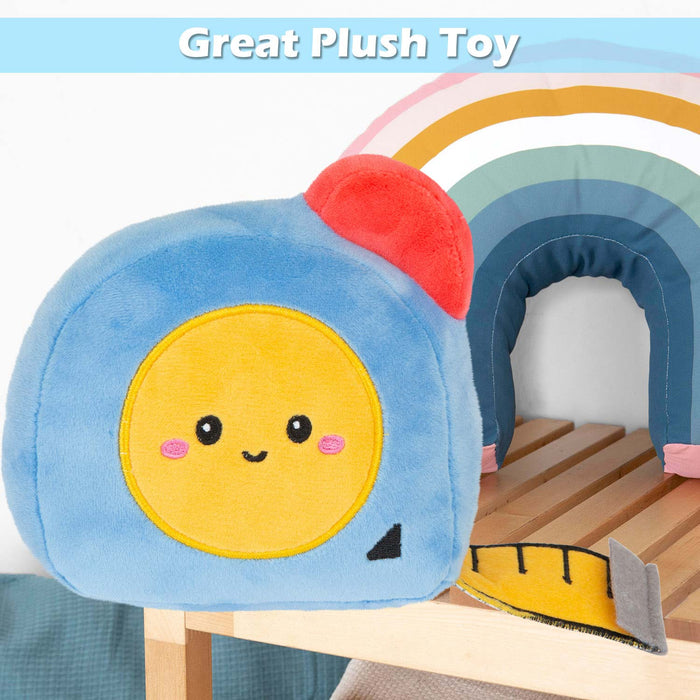 Tape Measure Soft Toy Cute Plushie Huggable Cuddly Stuffed Toy 16cm Yellow