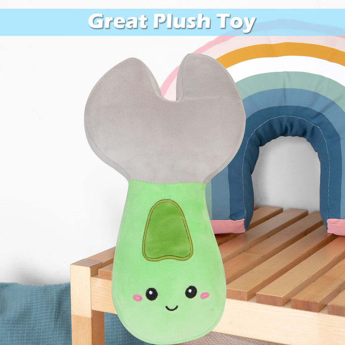 Spanner Soft Toy Cute Plushie Huggable Cuddly Stuffed Toy 27cm Green