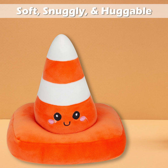 Cone Soft Toy Cute Plushie Huggable Cuddly Stuffed Toy 27cm Orange