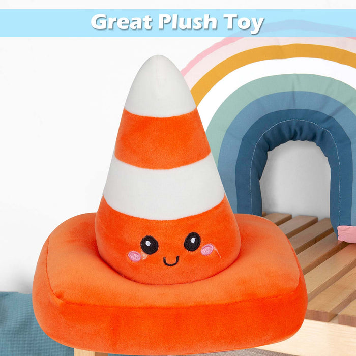 Cone Soft Toy Cute Plushie Huggable Cuddly Stuffed Toy 27cm Orange