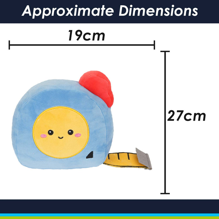 Tape Measure Soft Toy Cute Plushie Huggable Cuddly Stuffed Toy 27cm Yellow
