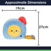 Tape Measure Soft Toy Cute Plushie Huggable Cuddly Stuffed Toy 27cm Yellow