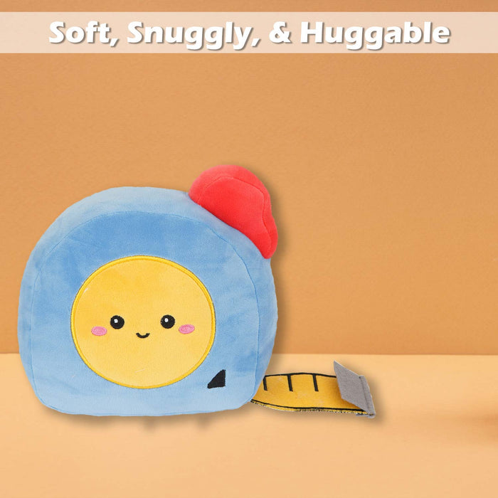 Tape Measure Soft Toy Cute Plushie Huggable Cuddly Stuffed Toy 27cm Yellow