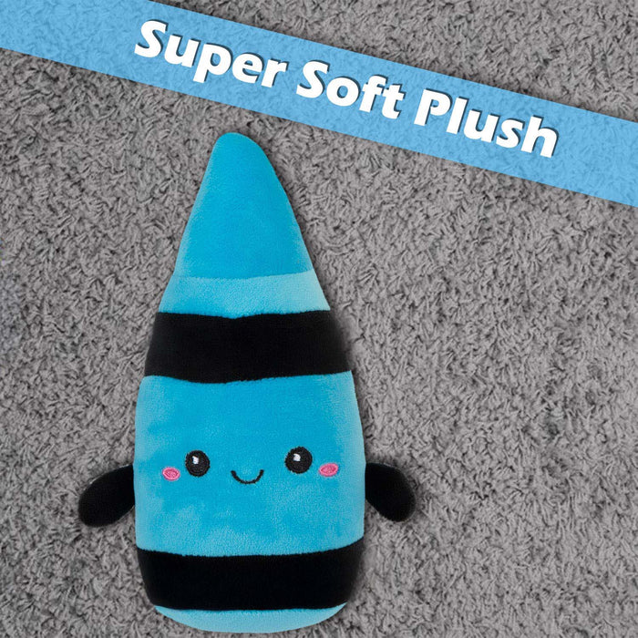 Crayon Soft Toy Cute Plushie Huggable Cuddly Stuffed Toy 27cm Blue