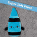 Crayon Soft Toy Cute Plushie Huggable Cuddly Stuffed Toy 27cm Blue