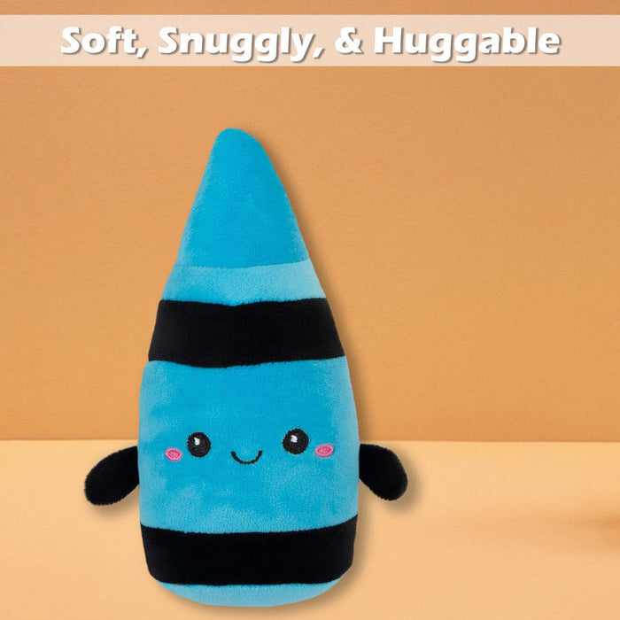 Crayon Soft Toy Cute Plushie Huggable Cuddly Stuffed Toy 16cm Blue