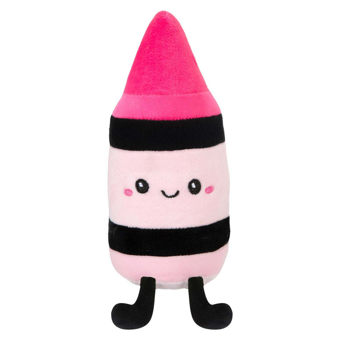 Crayon Soft Toy Cute Plushie Huggable Cuddly Stuffed Toy 27cm Pink