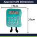 Calculator Soft Toy Cute Plushie Huggable Cuddly Stuffed Toy 27cm Blue