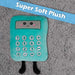 Calculator Soft Toy Cute Plushie Huggable Cuddly Stuffed Toy 27cm Blue