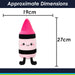 Crayon Soft Toy Cute Plushie Huggable Cuddly Stuffed Toy 27cm Pink