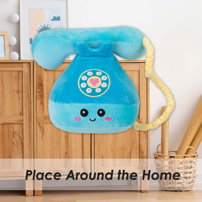 Phone Soft Toy Cute Plushie Huggable Cuddly Stuffed Toy 16cm Blue