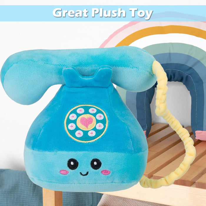 Phone Soft Toy Cute Plushie Huggable Cuddly Stuffed Toy 16cm Blue