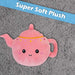 Teapot Soft Toy Cute Plushie Huggable Cuddly Stuffed Toy 16cm Pink