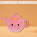 Teapot Soft Toy Cute Plushie Huggable Cuddly Stuffed Toy 16cm Pink