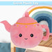 Teapot Soft Toy Cute Plushie Huggable Cuddly Stuffed Toy 16cm Pink