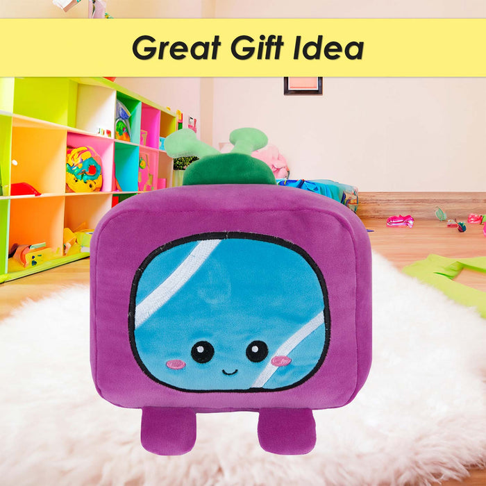 TV Soft Toy Cute Plushie Huggable Cuddly Stuffed Toy 16cm Purple