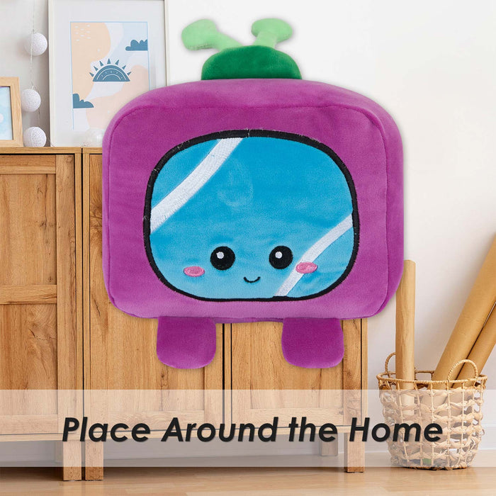 TV Soft Toy Cute Plushie Huggable Cuddly Stuffed Toy 16cm Purple