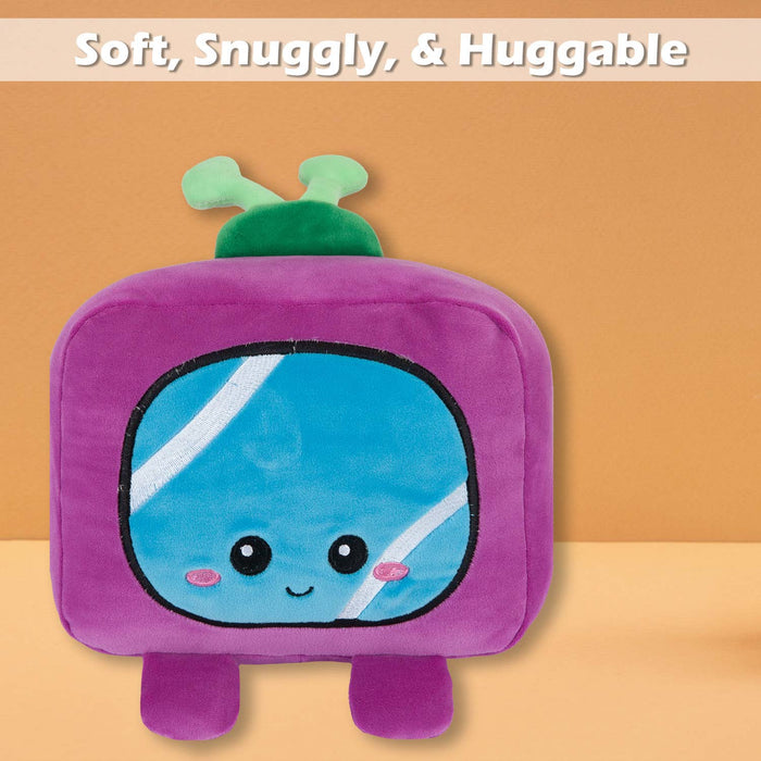 TV Soft Toy Cute Plushie Huggable Cuddly Stuffed Toy 16cm Purple