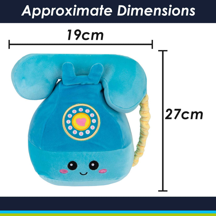 Phone Soft Toy Cute Plushie Huggable Cuddly Stuffed Toy 27cm Blue