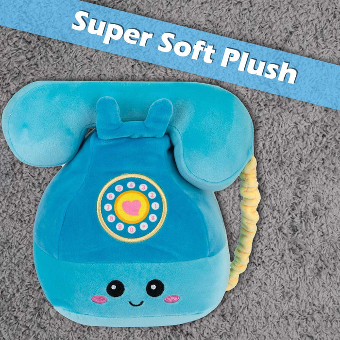 Phone Soft Toy Cute Plushie Huggable Cuddly Stuffed Toy 27cm Blue