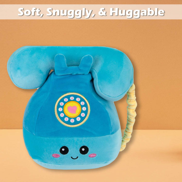 Phone Soft Toy Cute Plushie Huggable Cuddly Stuffed Toy 27cm Blue